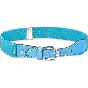Hold’Em Baseball Belt Boys Leather Closure Elastic Adjustable Strap - Teal